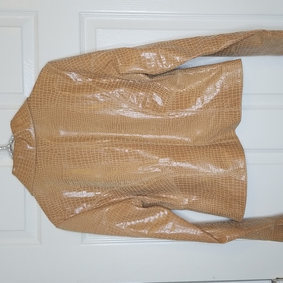 Vintage Womens Camel Color Leather Jacket Size Small - Picture 6 of 15